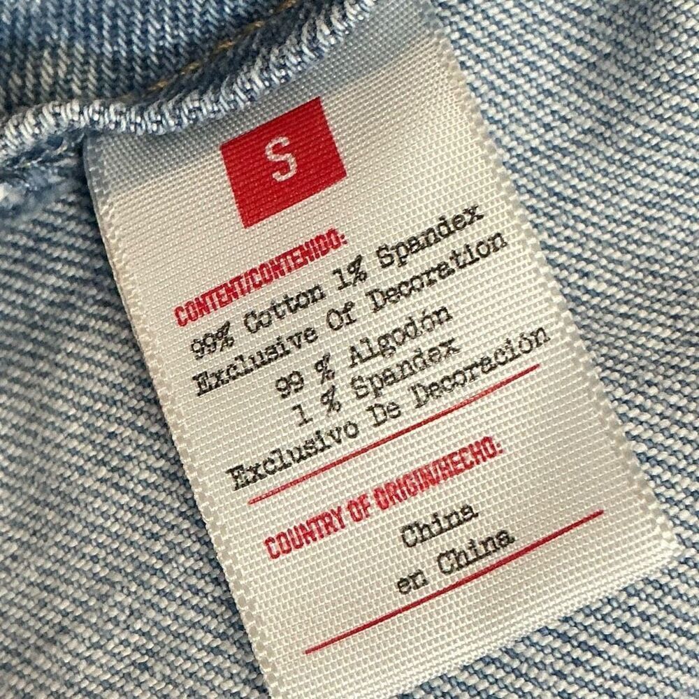 Mossimo Supply Co. Blue Jean Shorts with Rainbow Straps “Queen” - Picture 7 of 8